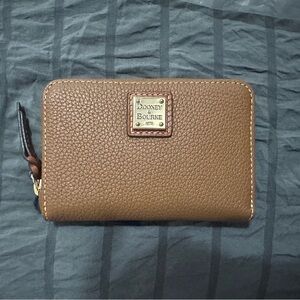 Dooney & Bourke Tan Leather Zip Wallet